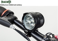 12000mah Rechargeable Cycle Led Light , 50W Bike Front Led Light