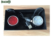 China 3w Usb Rechargeable Bike Lights , Usb Cycle Lights Aluminum Material factory