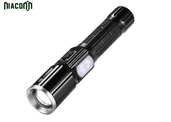 USB Tactical Led Flashlight , Cree Tactical Flashlight With COB Red Light