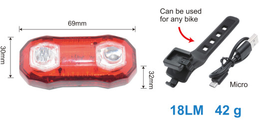 Blinking Road Cycling Lights 720mAh Battery Ultra Brightness