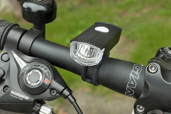 1W Bicycle Front Headlights 60lm , Rechargeable Front Bike Light Mount
