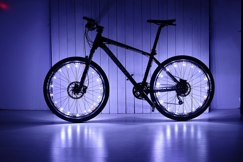 Rainproof Bicycle Wheel Lamp 3.9cm , Motion Activated Bicycle Spoke Lights